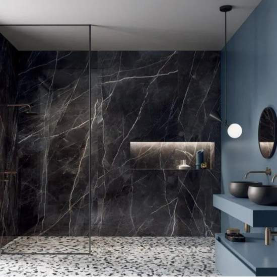 Πλακάκι Marazzi Allmarble Calacatta Black Rt 75x150 cm MEKT Ματ Μαρμαριζέ